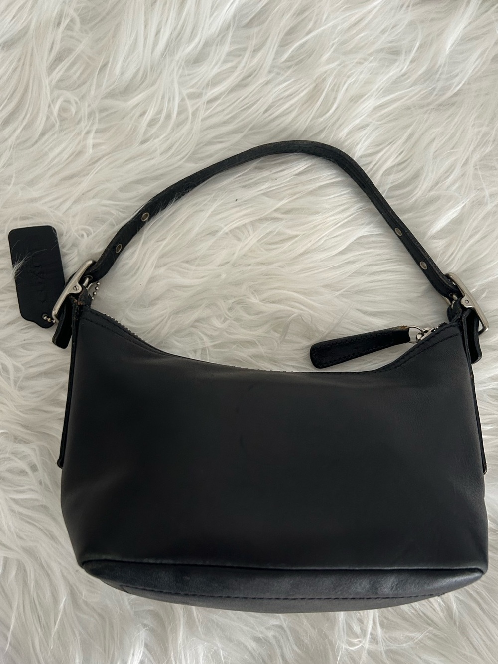 Vintage Coach black Legacy West Demi 9844 Glove Leather Y2K Mini Shoulder Bag - Picture 10 of 15